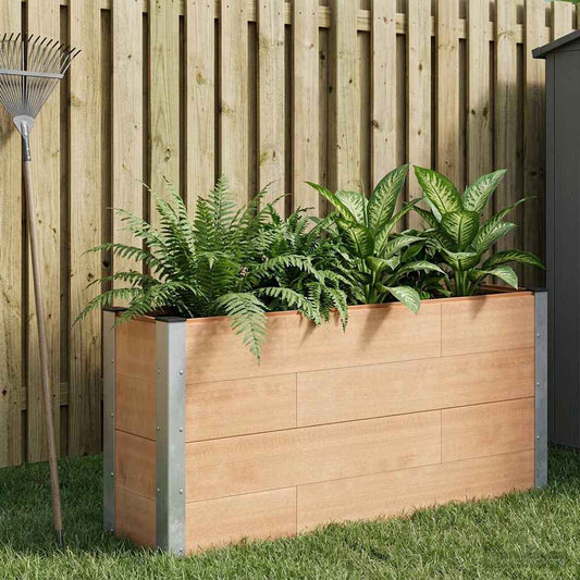 Garden Raised Bed Brown 150 x 30 x 72 cm WPC and Aluminium