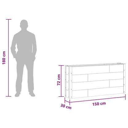 Garden Raised Bed Brown 150 x 30 x 72 cm