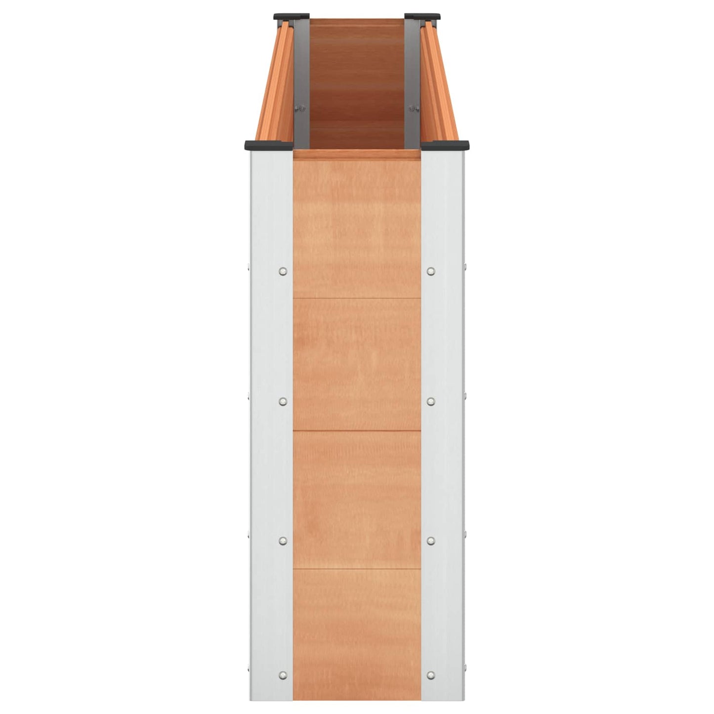 Garden Raised Bed Brown 200 x 30 x 72 cm WPC and Aluminium