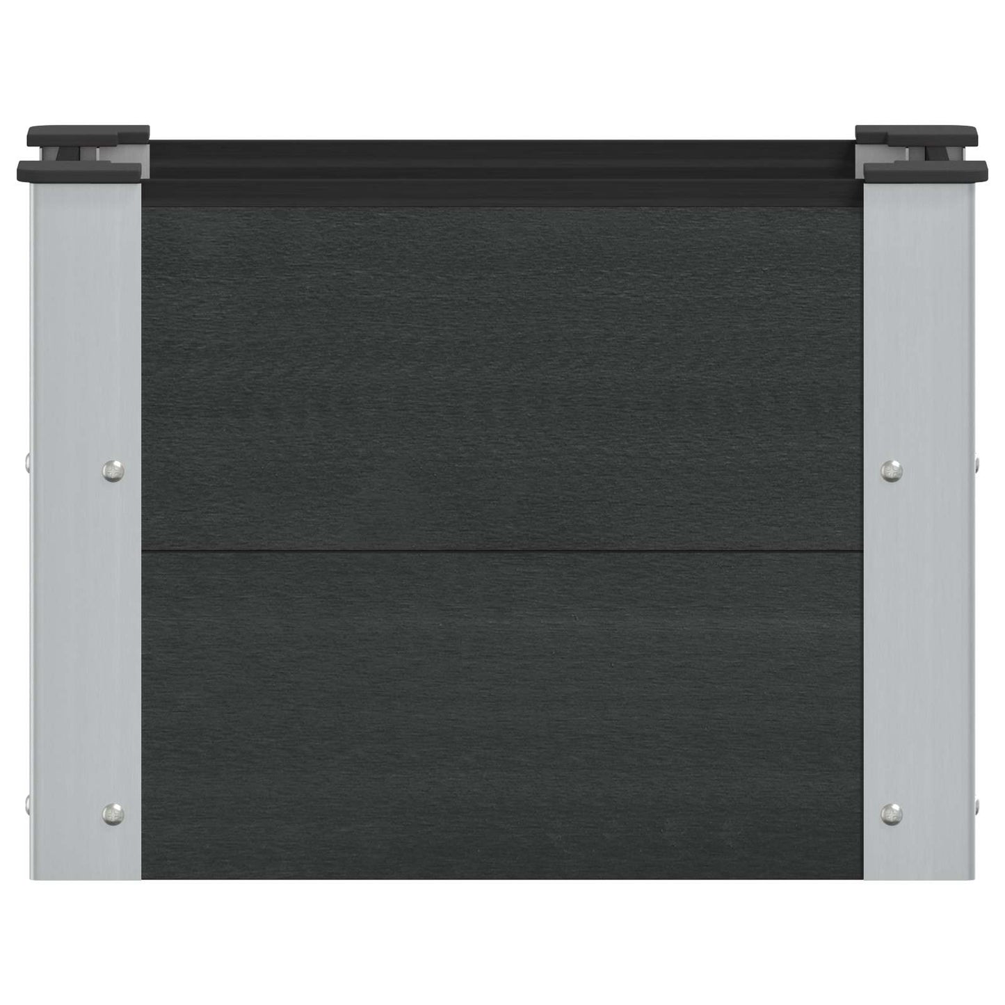 Garden Raised Bed Black 50 x 30 x 36 cm WPC and Aluminium