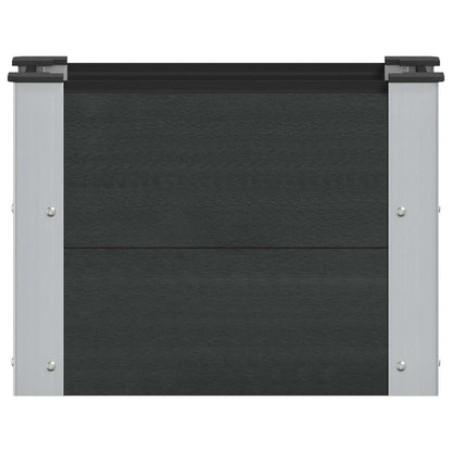 Garden Raised Bed Black 50 x 30 x 36 cm WPC and Aluminium