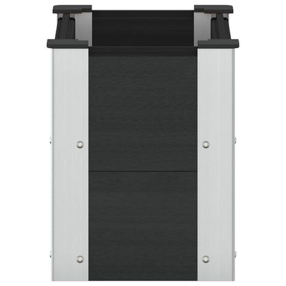 Garden Raised Bed Black 50 x 30 x 36 cm