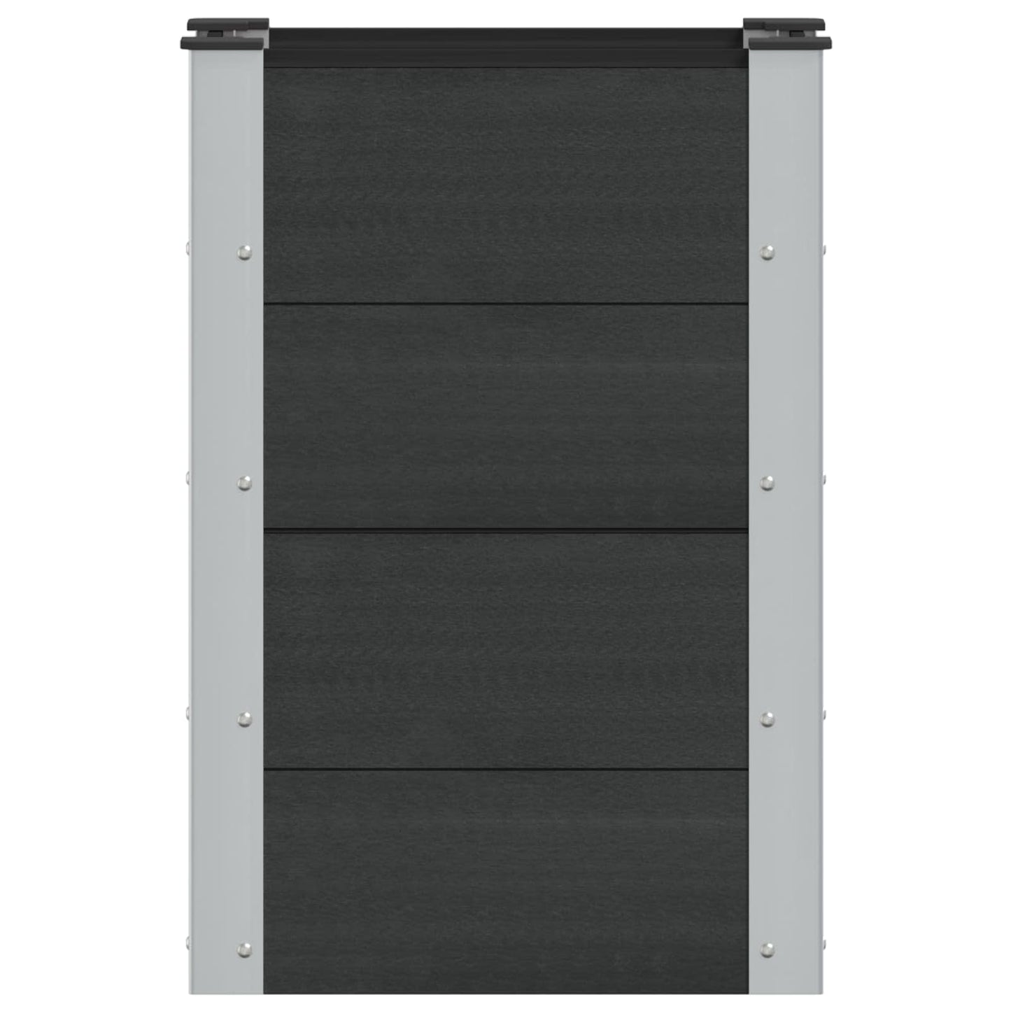 Garden Raised Bed Black 50 x 30 x 72 cm