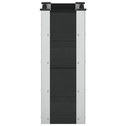 Garden Raised Bed Black 50 x 30 x 72 cm