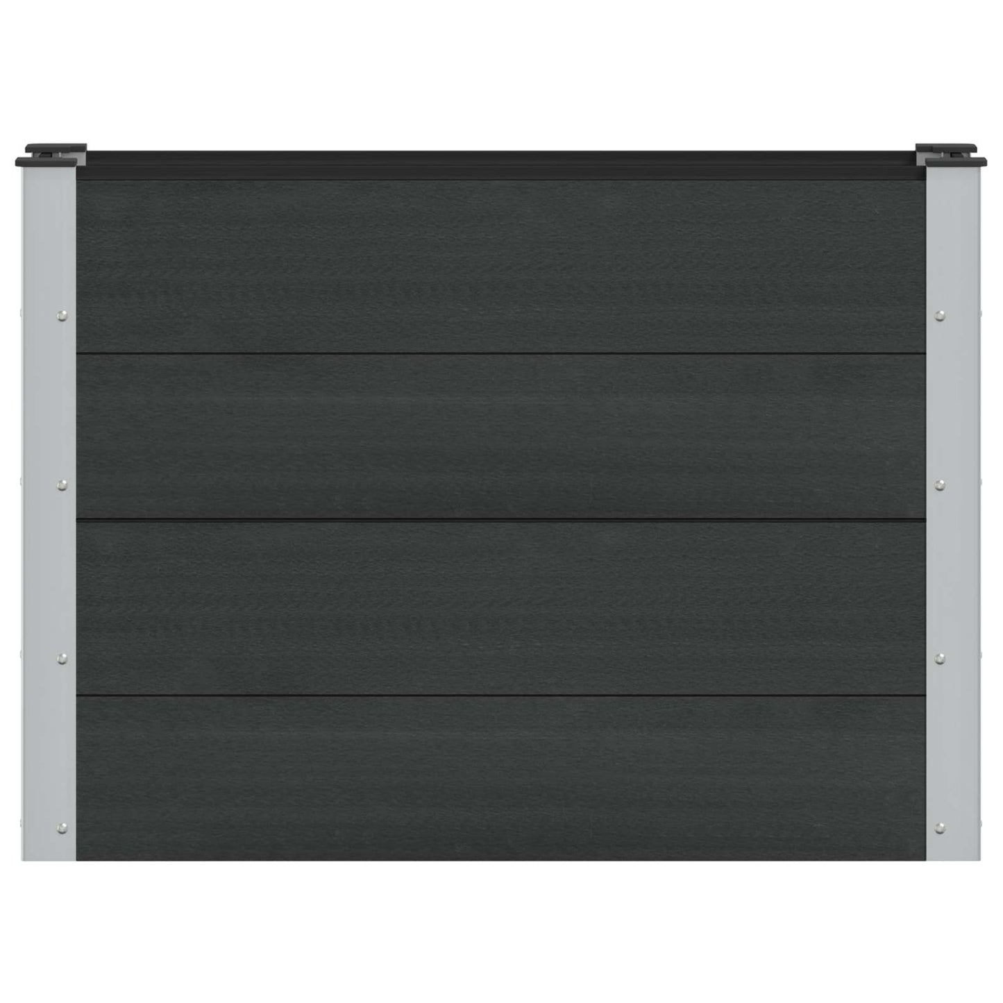 Garden Raised Bed Black 100 x 30 x 72 cm WPC and Aluminium