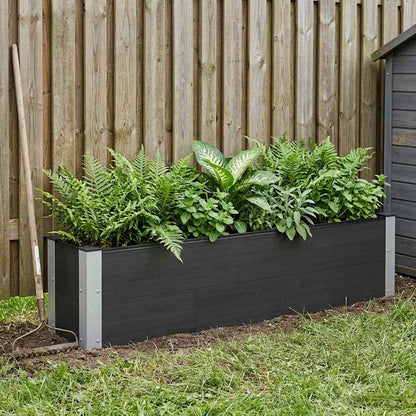 Garden Raised Bed Black 150 x 30 x 36 cm