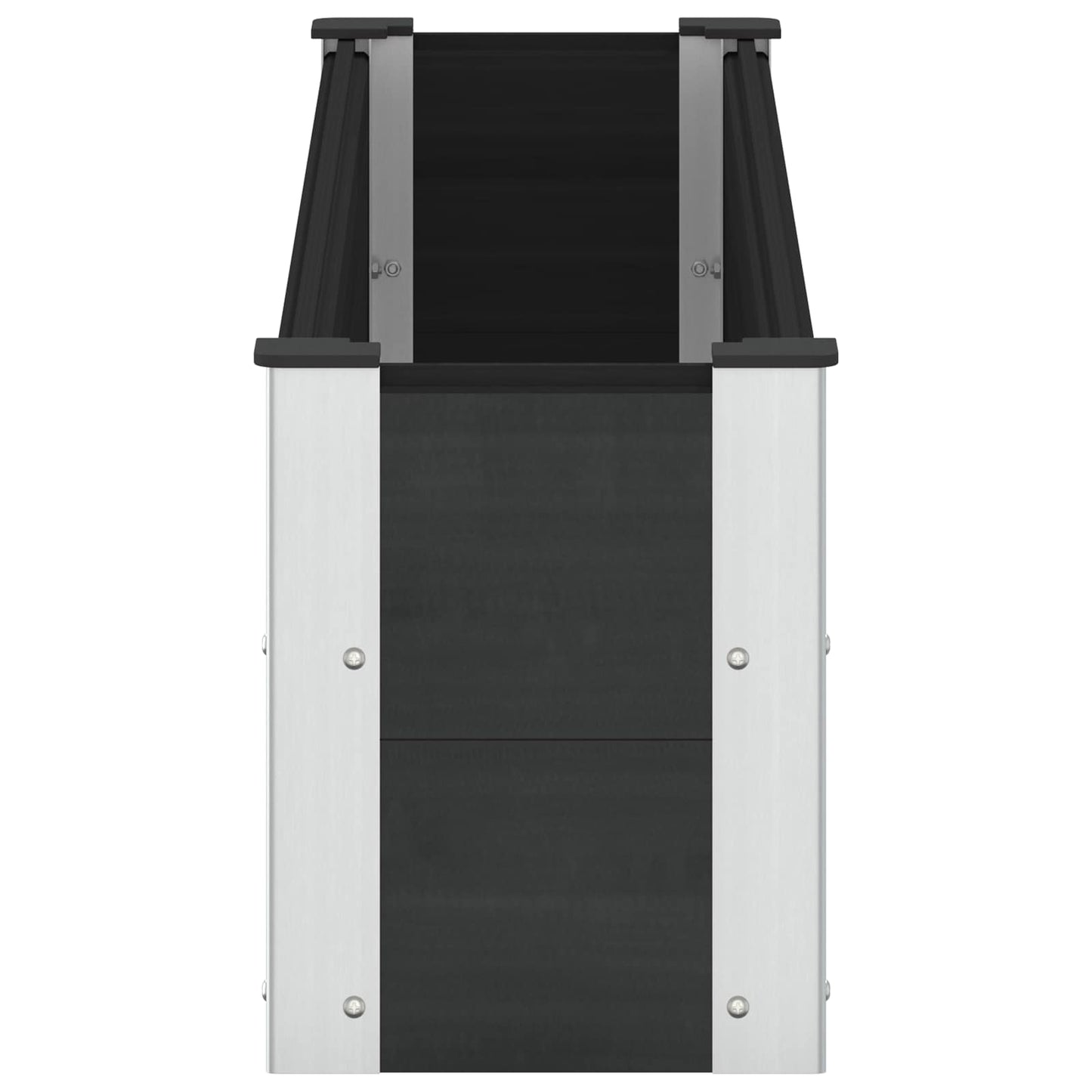 Garden Raised Bed Black 150 x 30 x 36 cm WPC and Aluminium