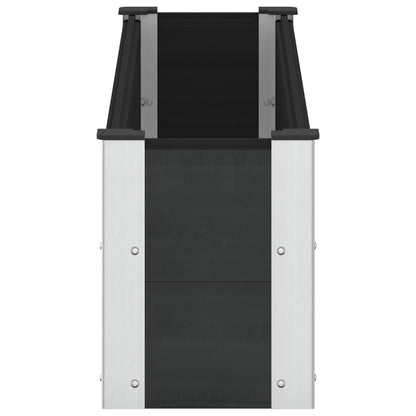 Garden Raised Bed Black 150 x 30 x 36 cm WPC and Aluminium