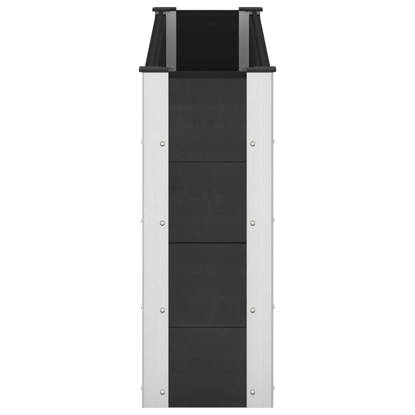 Garden Raised Bed Black 150 x 30 x 72 cm WPC and Aluminium
