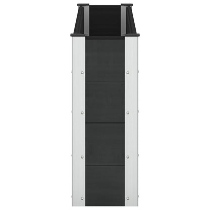 Garden Raised Bed Black 150 x 30 x 72 cm WPC and Aluminium
