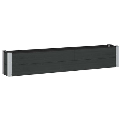 Garden Raised Bed Black 200 x 30 x 36 cm