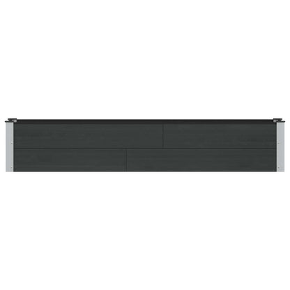 Garden Raised Bed Black 200 x 30 x 36 cm