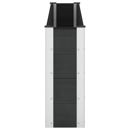 Garden Raised Bed Black 200 x 30 x 72 cm WPC and Aluminium