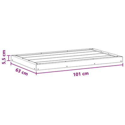 Shower Base Plate Black 101 x 63 x 5.5 cm WPC