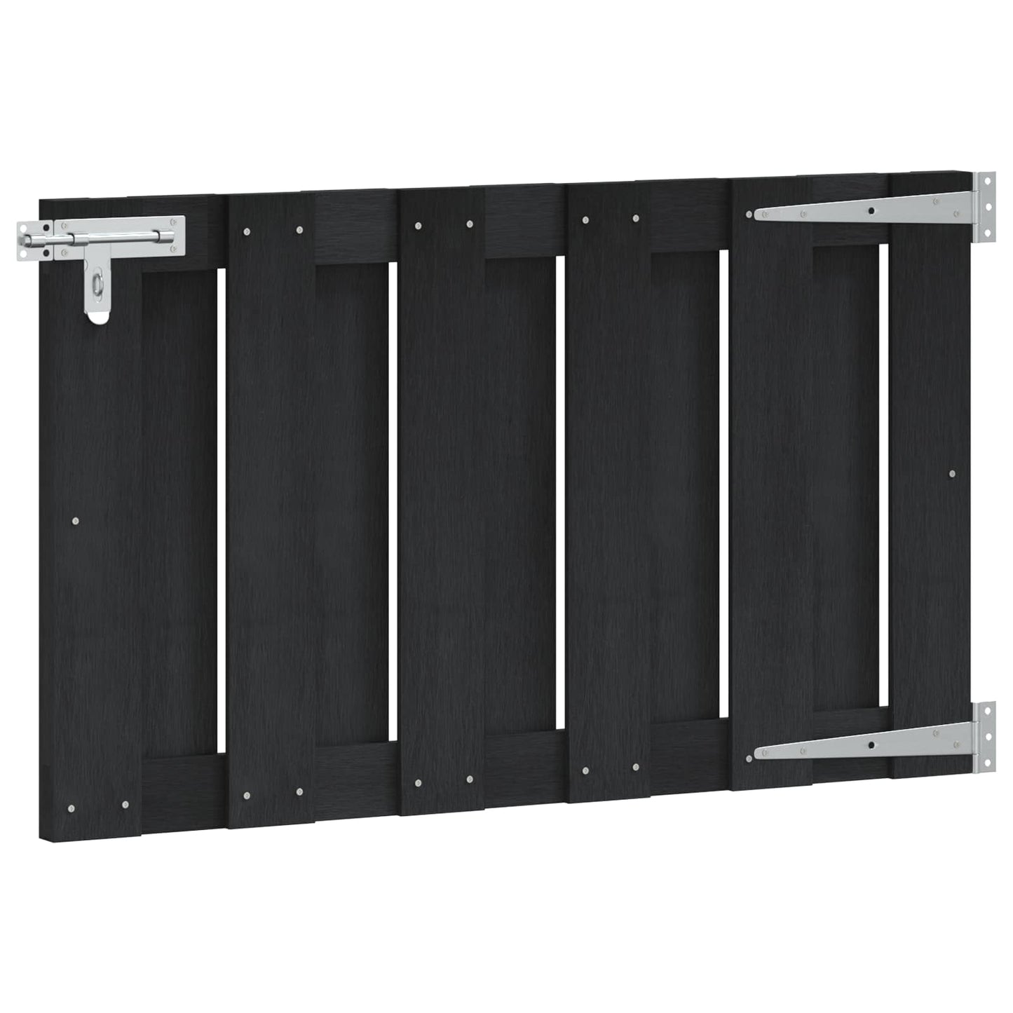 Garden Gate 100 x 60 cm WPC and Aluminium Black