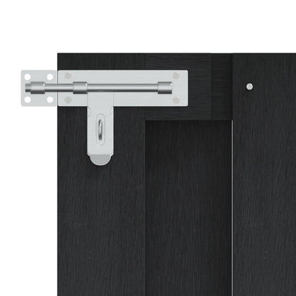 Garden Gate 100 x 80 cm WPC and Aluminium Black