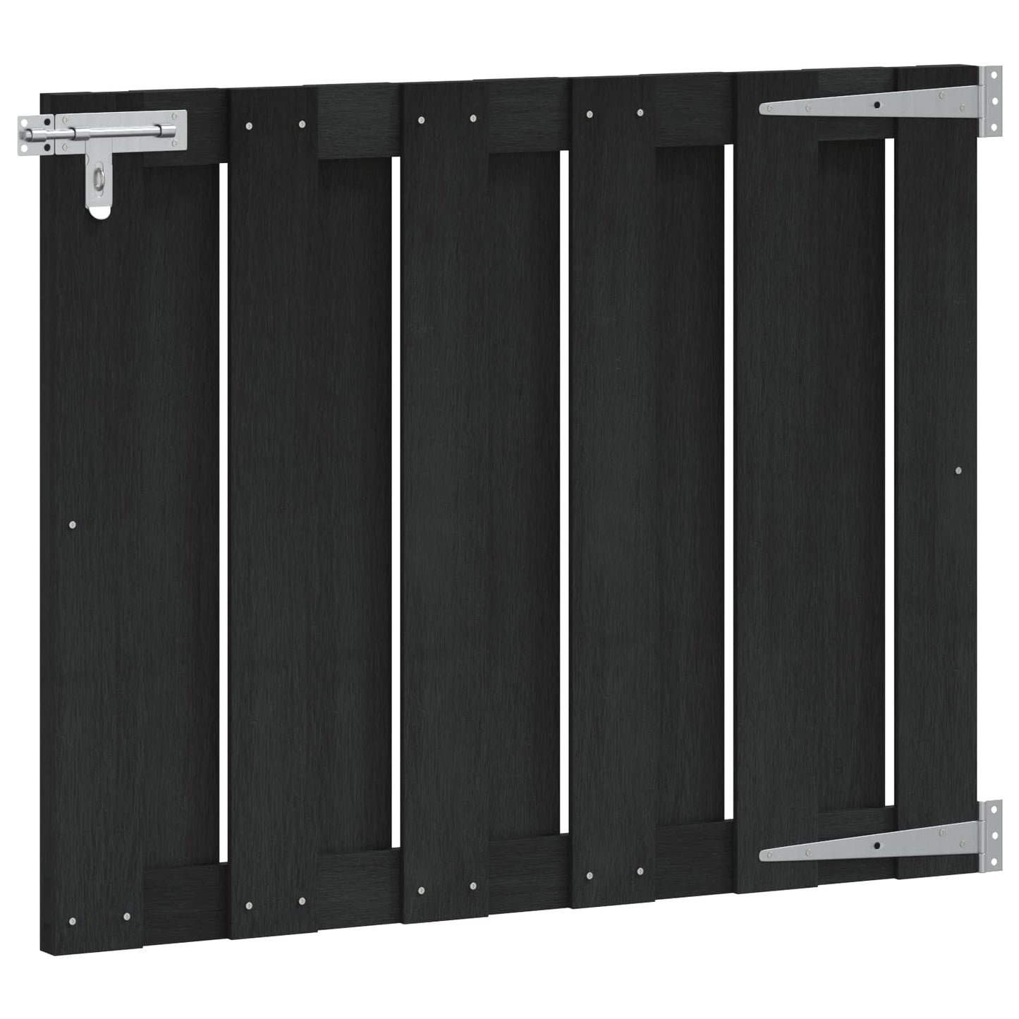 Garden Gate 100 x 80 cm WPC and Aluminium Black