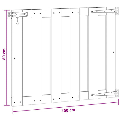 Garden Gate 100 x 80 cm WPC and Aluminium Black