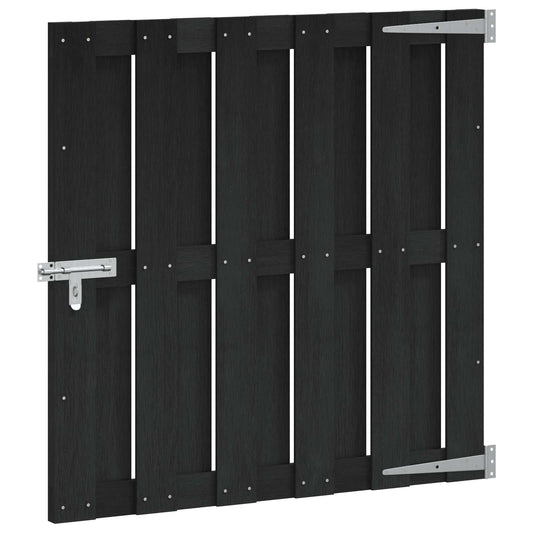 Garden Gate 100 x 100 cm WPC and Aluminium Black
