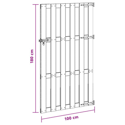 Garden Gate 100 x 180 cm WPC and Aluminium Black