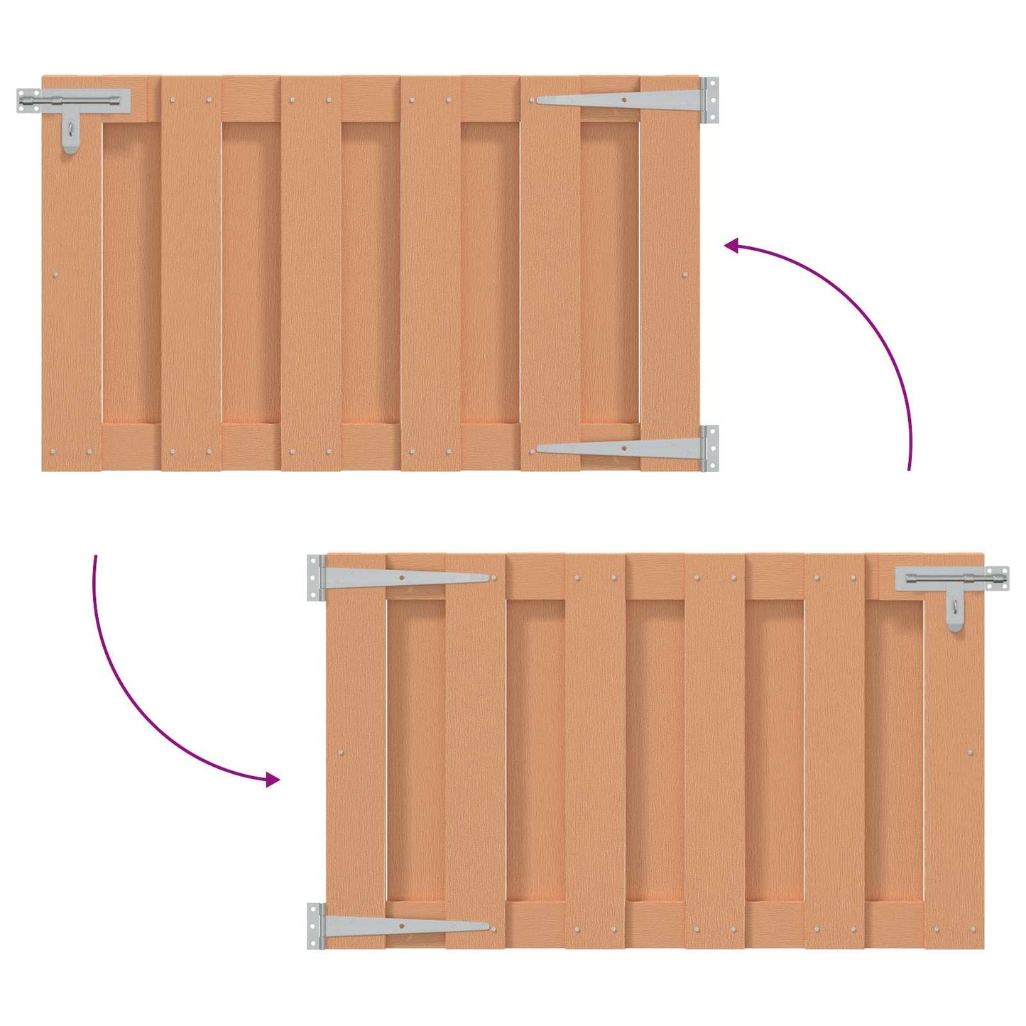 Garden Gate 100 x 60 cm WPC and Aluminium Brown