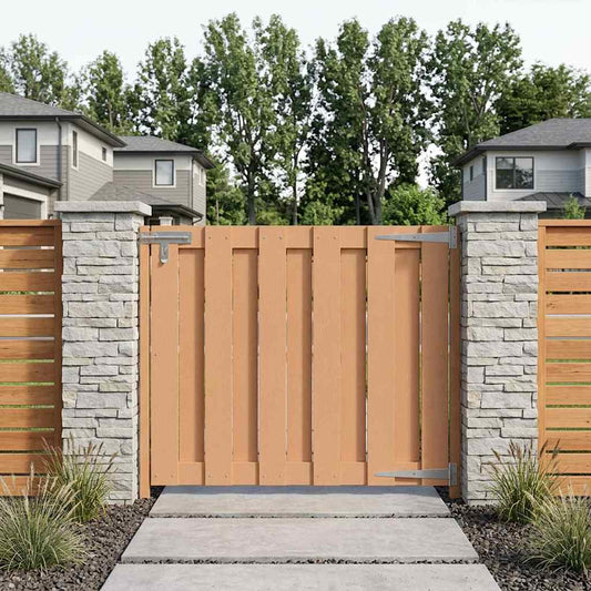 Garden Gate 100 x 80 cm WPC and Aluminium Brown