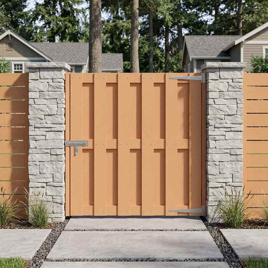 Garden Gate 100 x 100 cm WPC and Aluminium Brown