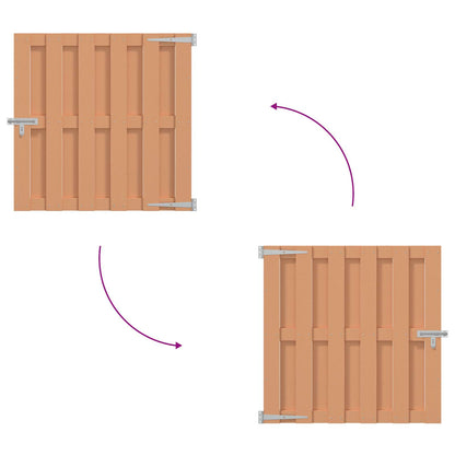 Garden Gate 100 x 100 cm WPC and Aluminium Brown