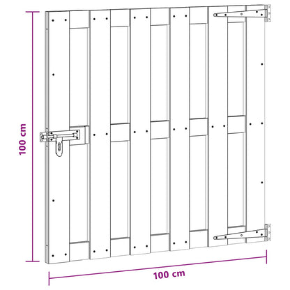 Garden Gate 100 x 100 cm WPC and Aluminium Brown