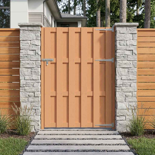 Garden Gate 100 x 150 cm WPC and Aluminium Brown