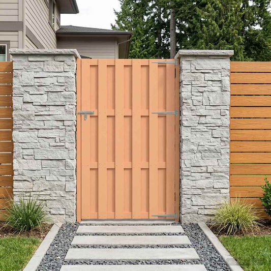 Garden Gate 100 x 180 cm WPC and Aluminium Brown