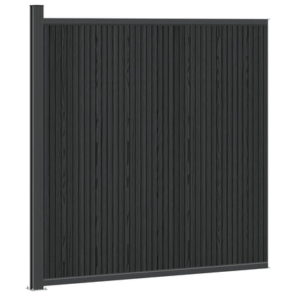 Fence Panel WPC and Aluminium Black