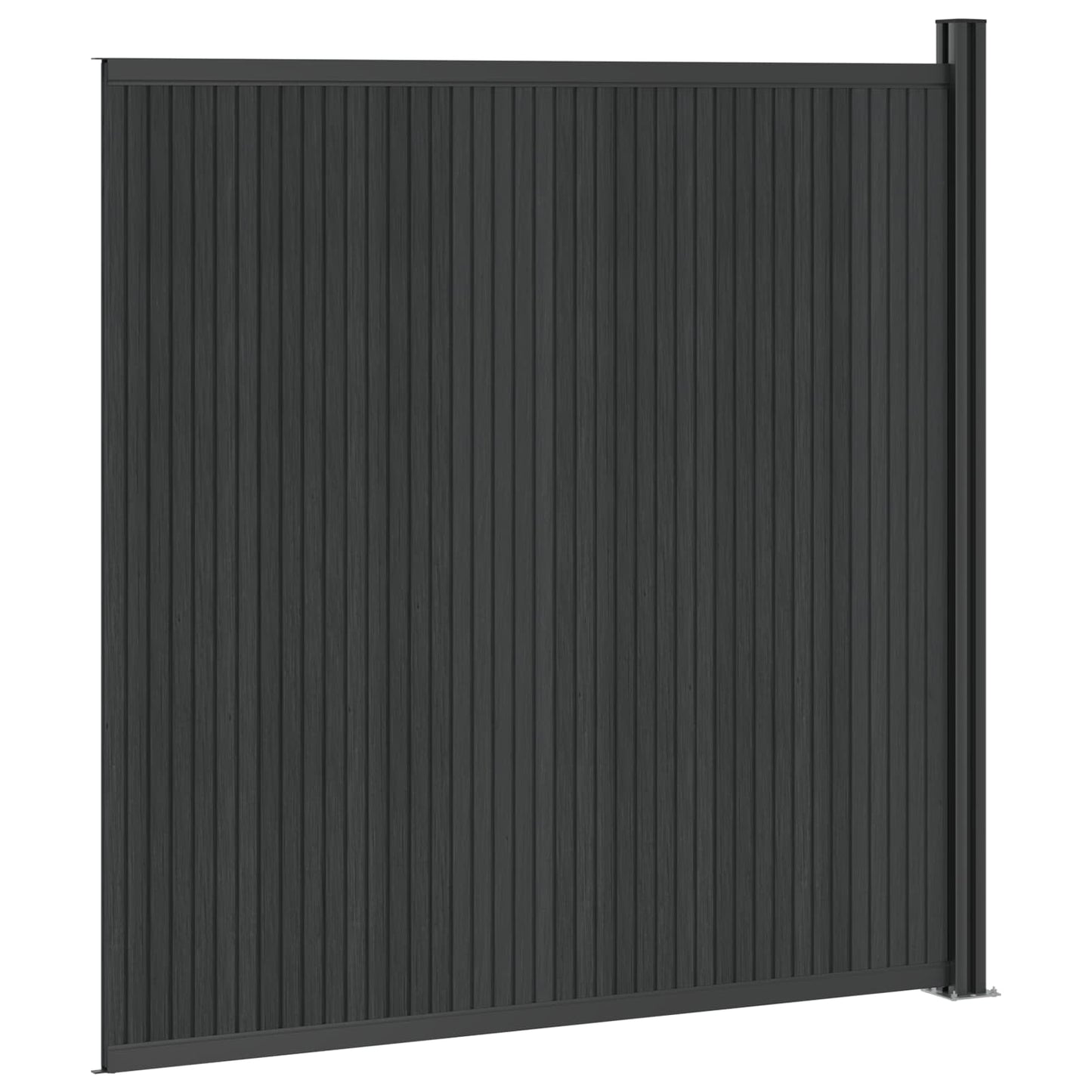 Fence Panel WPC and Aluminium Black