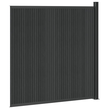 Fence Panel WPC and Aluminium Black