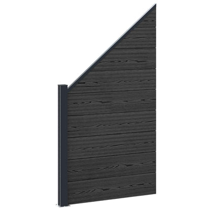 Fence Panel WPC and Aluminium Black