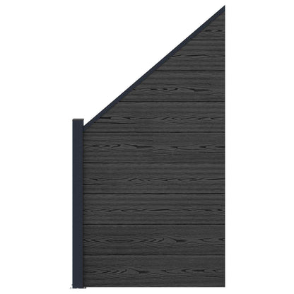 Fence Panel WPC and Aluminium Black