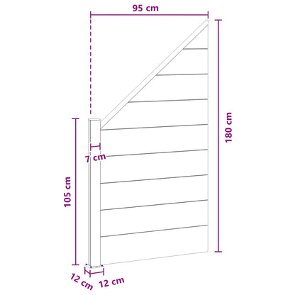 Fence Panel WPC and Aluminium Black