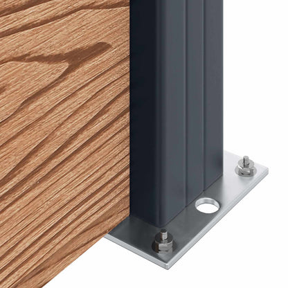 Fence Panel WPC and Aluminium Brown