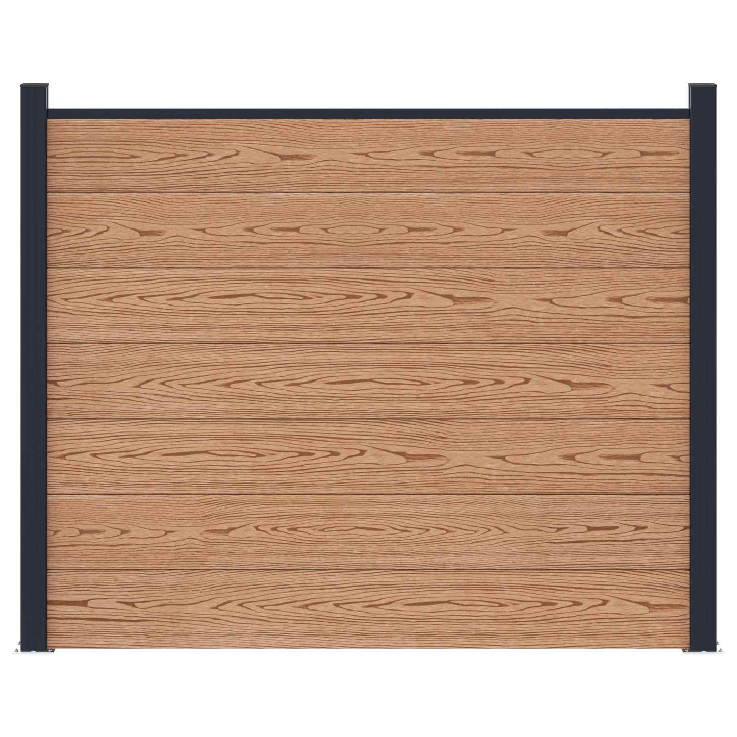 Fence Panel WPC and Aluminium Brown