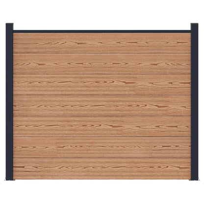 Fence Panel WPC and Aluminium Brown