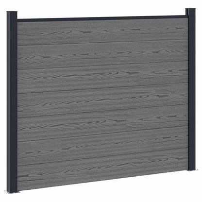 Fence Panel WPC and Aluminium Grey