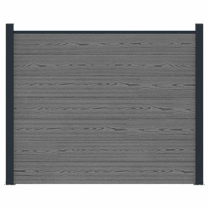 Fence Panel WPC and Aluminium Grey