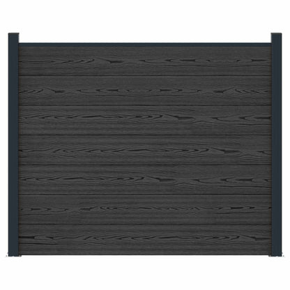 Fence Panel WPC and Aluminium Black