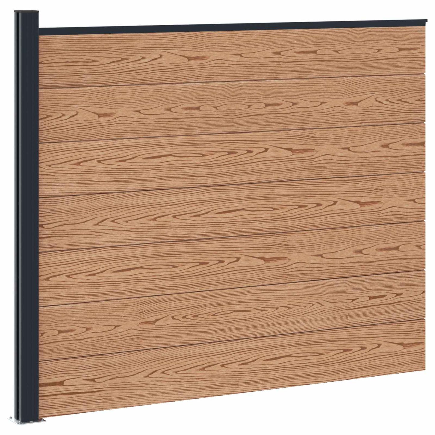 Fence Panel WPC and Aluminium Brown