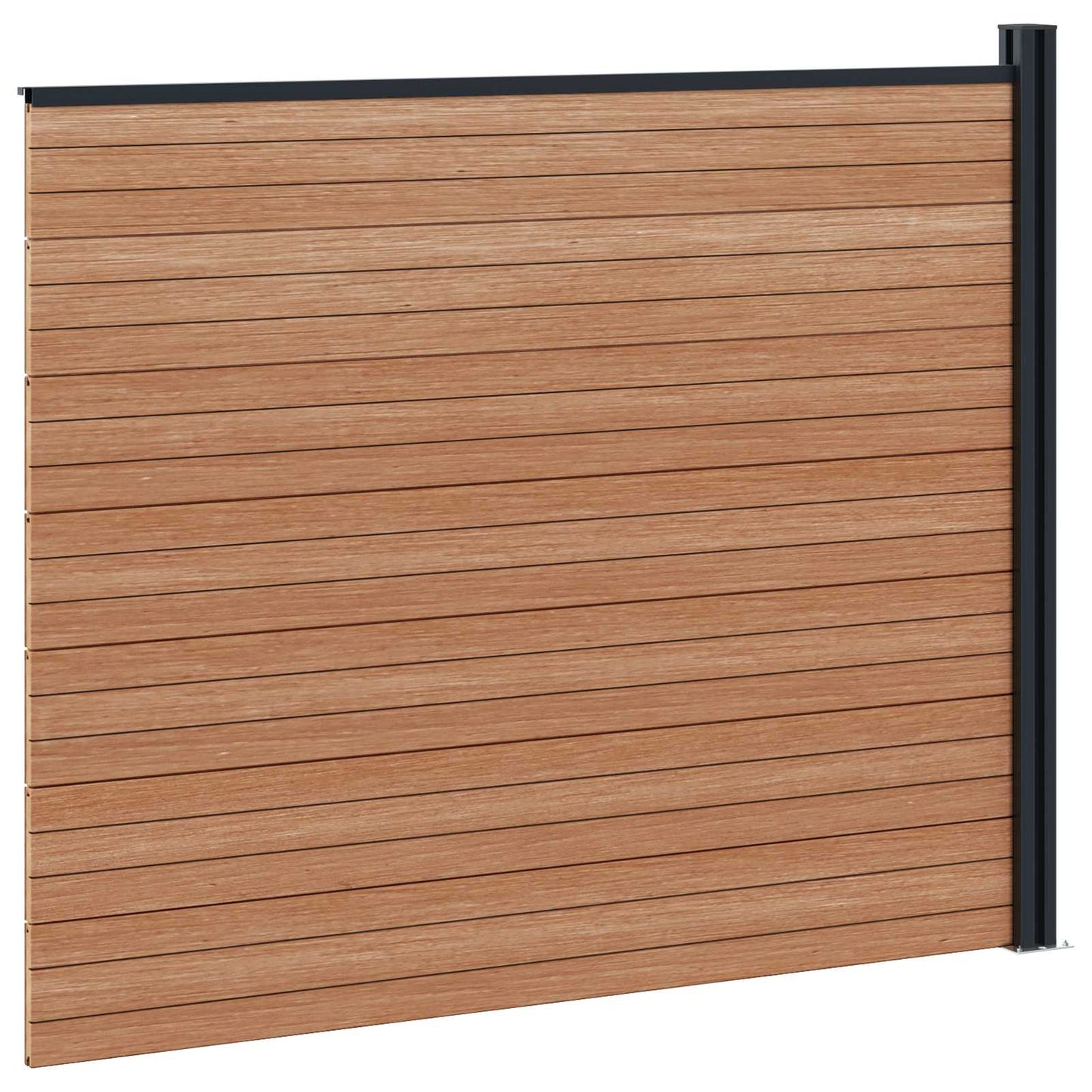 Fence Panel WPC and Aluminium Brown