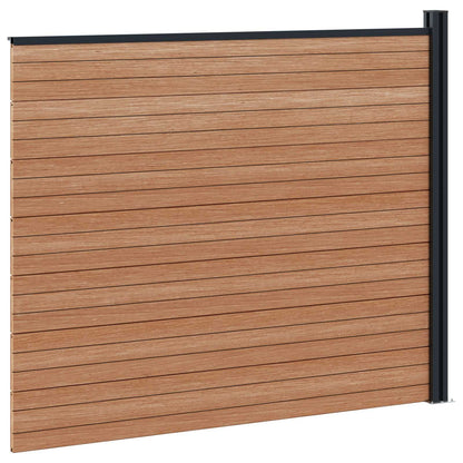 Fence Panel WPC and Aluminium Brown