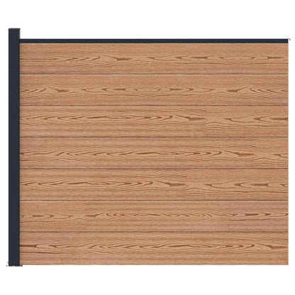 Fence Panel WPC and Aluminium Brown