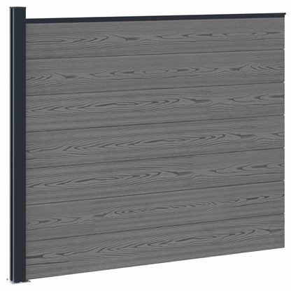 Fence Panel WPC and Aluminium Grey