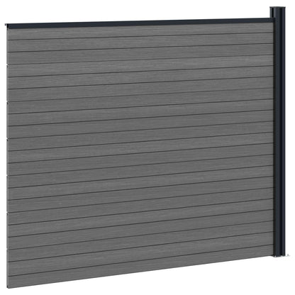 Fence Panel WPC and Aluminium Grey