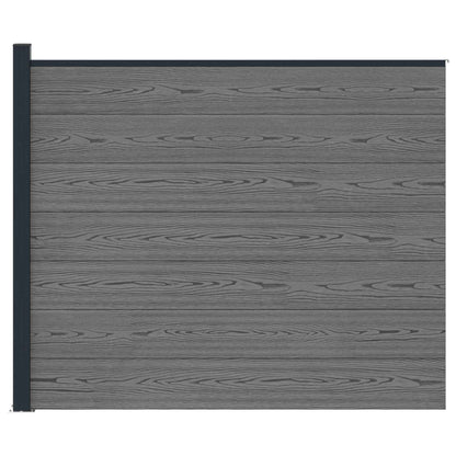 Fence Panel WPC and Aluminium Grey